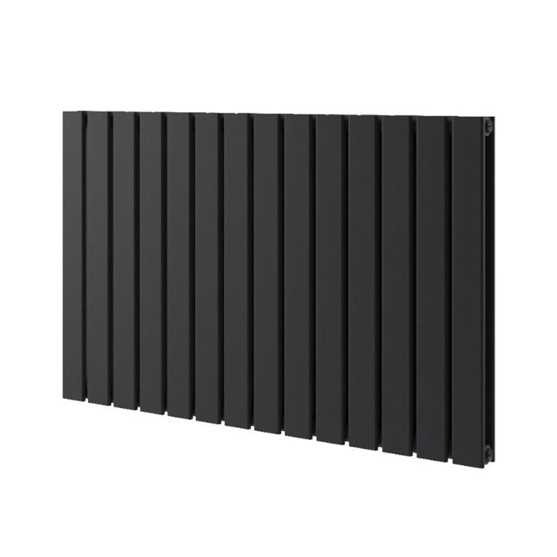 Horizontal Flat Panel Radiators, Black, 60cm H x 40.8mm W x 5.8cm D