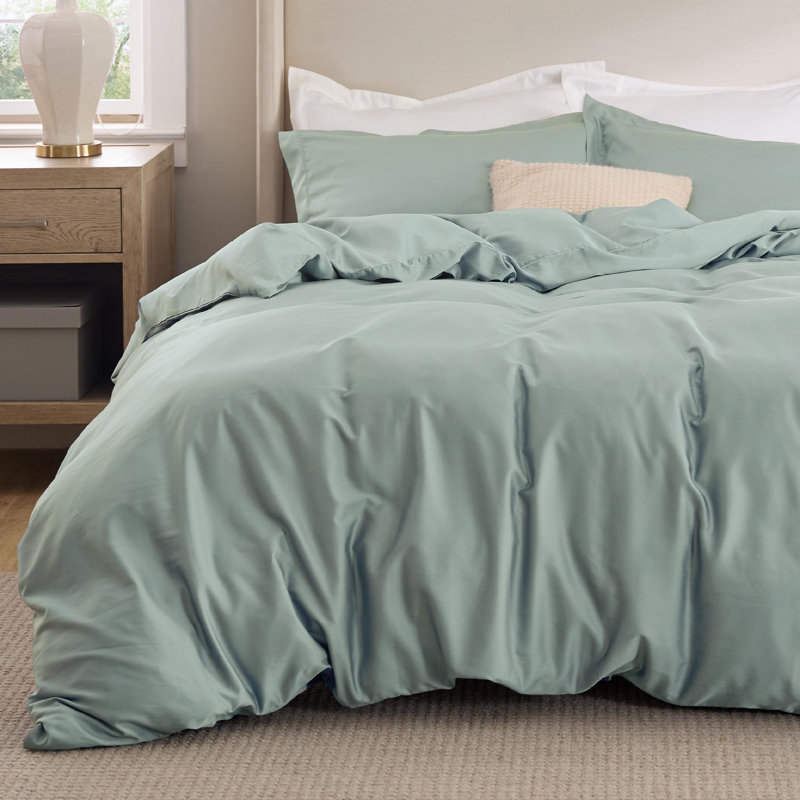 Housse de couette en coton hybride Bedure, Housse de couette très grand et 2 très grandes t, Blanc brillant