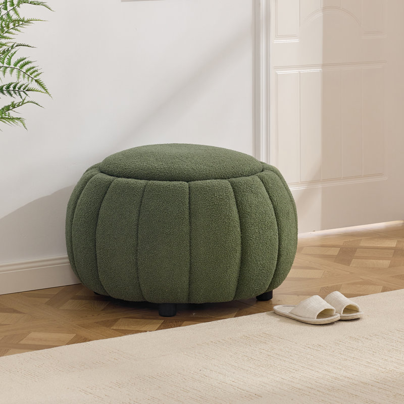 Repose-pieds rond avec rangement caché 30 po, Vert