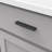 Streamline Collection Rectangular Pull - 3-3/4" Center to Center Cabinet Pull Flat Onyx - Contemporary Hardware for Drawers & Cabinets-115140339-115140343