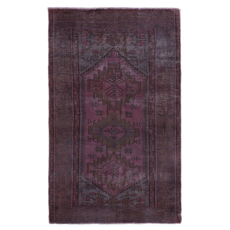 Tapis rose à transition de couleur 3 pi 2 po x 5 pi 3 po