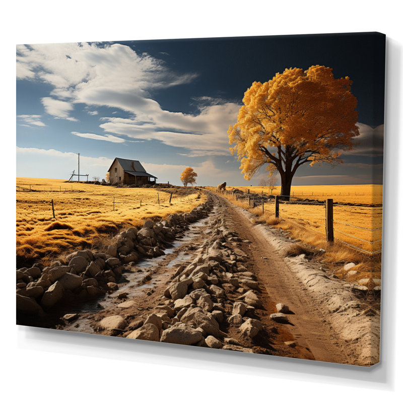 Farm Harvest Glow - imprimé, H 16 po x l 32 po x P 1 po, Toile tendue