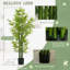 Bambou artificiel 5 pi, plante d'intérieur en pot 5 pi, ensemble de 2