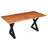 Jarryn Solid Wood Top Metal Base Dining Table