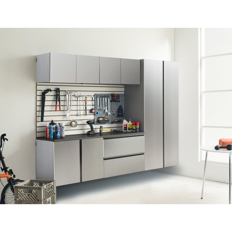 Series 96" W X 72" H 20" D Garage Cabinet B  6 , Function, , Extra Storage Area, Water & Heat-, Stain Scratch-, Chic Metallic Coating 96"X72"X20". Wall Mounted For Space Saving, Soft Closing, Extra