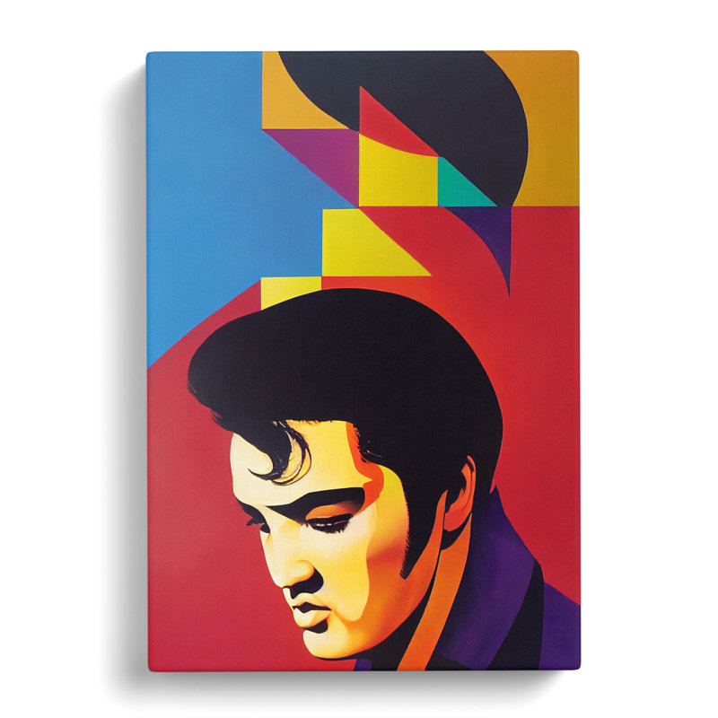 Talence Elvis Presley Abstract - Wrapped Canvas, 50cm H x 35cm W x 3cm D