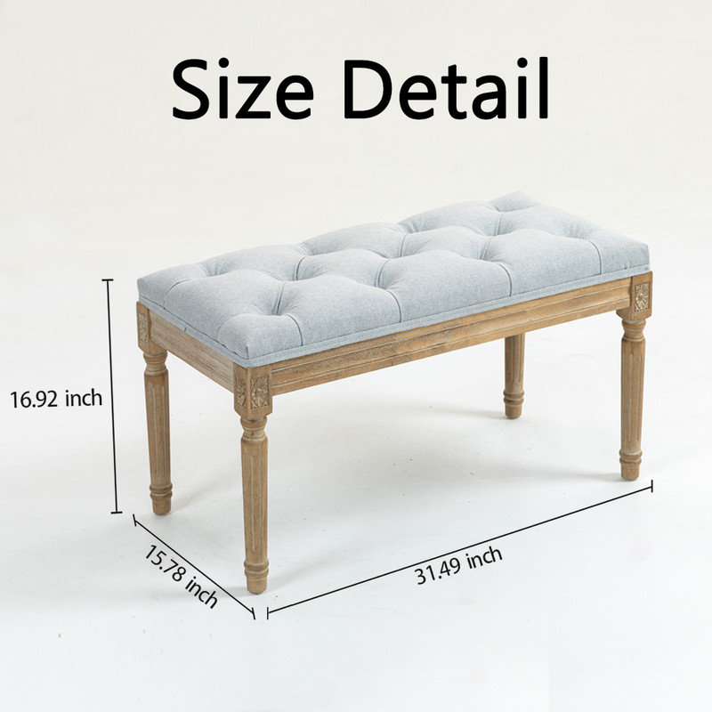 Banc en bois Bellingen, Bleu