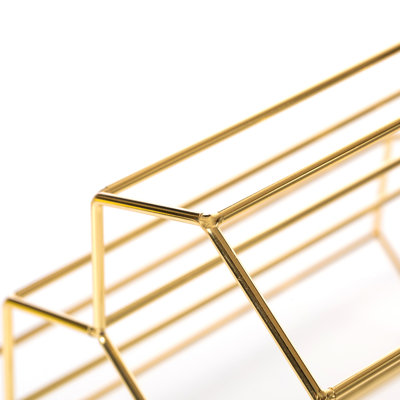 Bagaram 6 Bottle Tabletop Wine Bottle Rack Gold