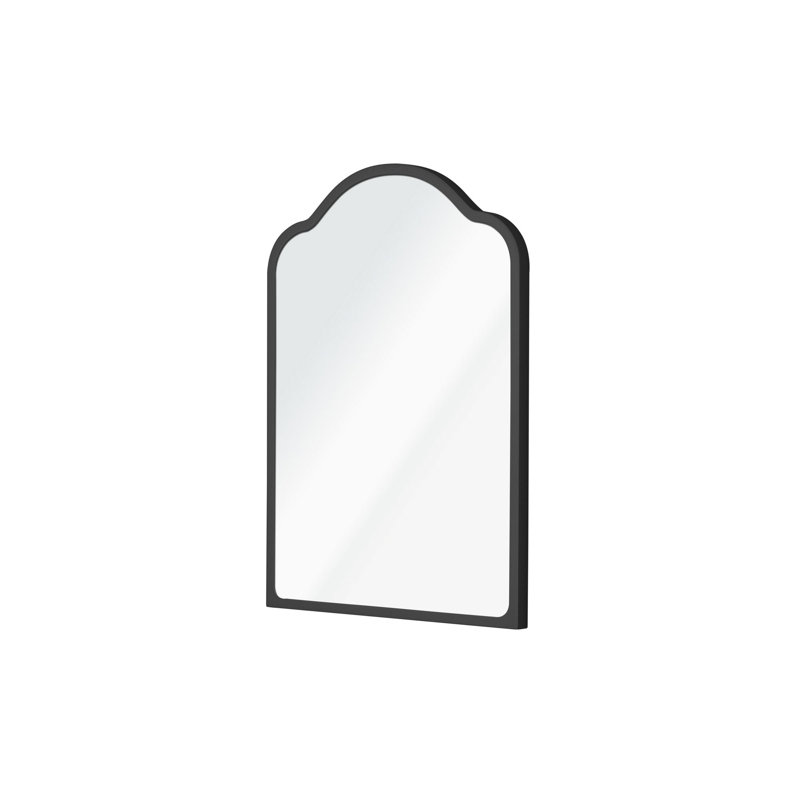 Stylish Black Decorative Mirror, 18.5 x 27.6 inches | Durable MDF Frame with 0.8-inch Thickness | Modern Solid Color Design for Home Décor, Living Room, Bedroom, and Entryway | Elegant and Versatile Accent Piece