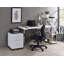 Bureau d'écriture Tennos à finition blanche et chrome (sans la chaise de bureau)-908126136