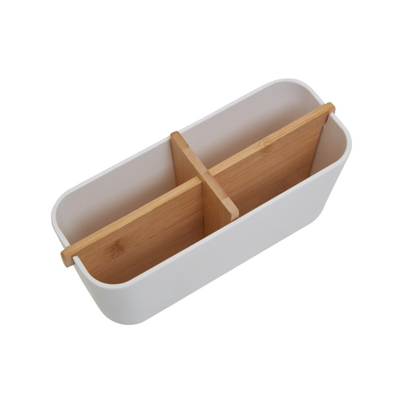 Leitner Bathroom Storage Container, White