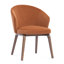Woodmere Walnut Effect Ash Wooden Frame Dining Chair-2140047993