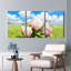 Tableau sur toile représentant un champ d'hortensias (lot de 3)-1791676130