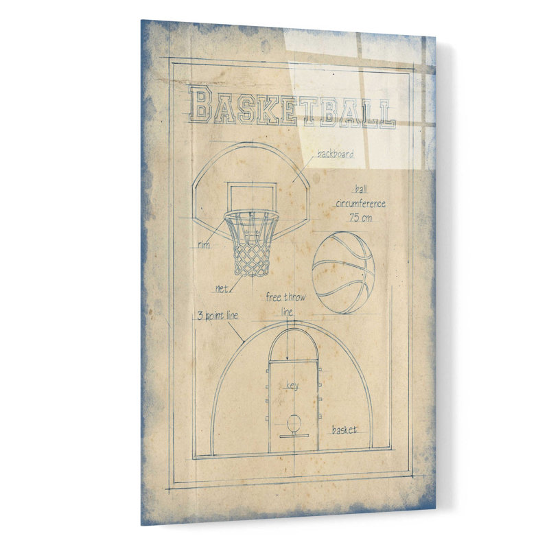 «All About the Game III» par Ethan Harper, art mural en verre acrylique, H 24 po x l 16 po x P 0,12 po