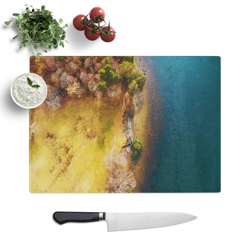 Tempered Glass Derwent Water in Keswick Cumbria Chopping Board, 39 cm W x 28.5 cm L