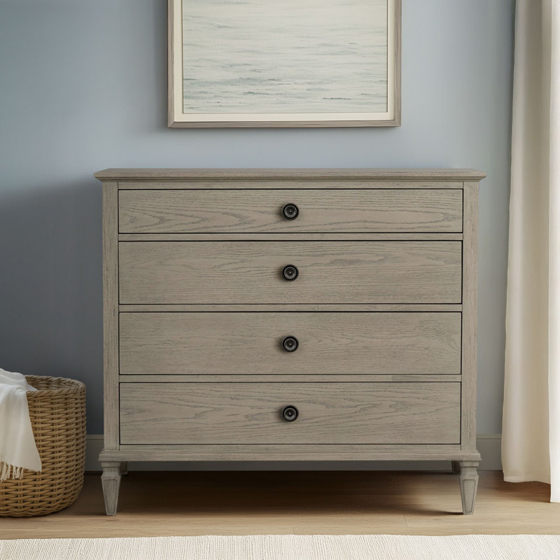 Commode 4 tiroirs Victoria, Gris récupéré