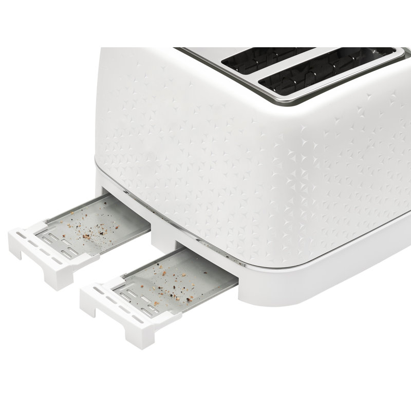 HADEN Starbeck 4-Slice Wide Slot Toaster, White
