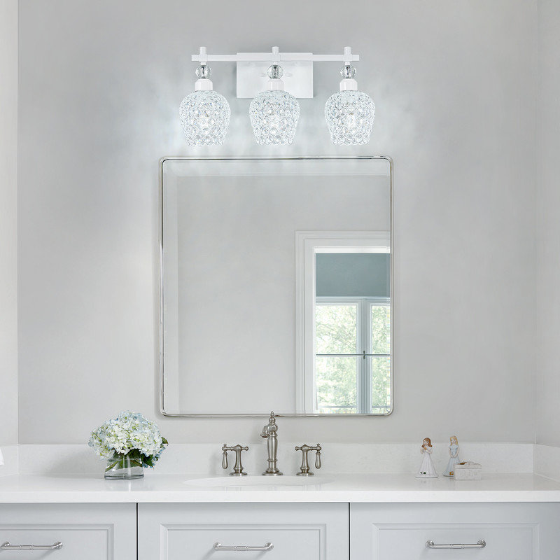 Éclairage mural en cristal, Blanc