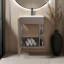 Colton Free Standing Bathroom Vanity With One Door Cabinet And Open Shelf, Modern Compact Sink Cabinet, Light Grey-540428991