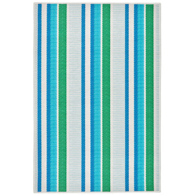 Always Greener Cobalt/Green Machine Washable Rug
