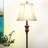 Sophia 63 in. Traditional LED Energy Efficient Floor Lamp with Beige Fabric Shade
