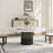 Round 59.06'' Modern Round Dining Table with Lazy Susan, White Glossy Sintered Stone Tabletop for 6-8