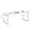 Bureau rectangulaire gris et noir en bois manufacturé + acier laminé à froid-198832419