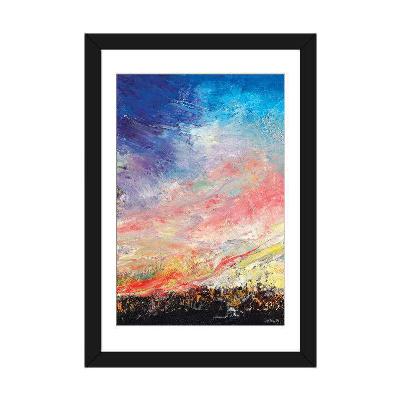 « wildfire », reproduction d’art sur toile, Papier d'art encadré noir, Blanc, H 32 po x l 24 po x P 1 po