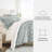 8-Piece Reversible Bedding Bundle - Patterned Duvet Cover, Comforter Insert and Solid Sheet Set-99311797-99311786
