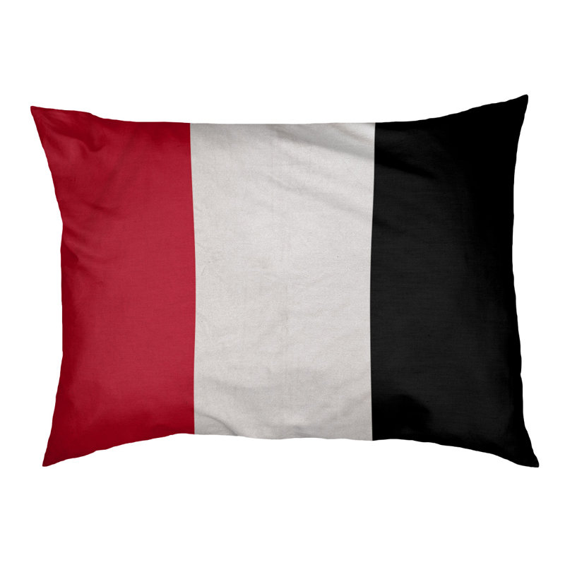 Coussin California, Très grand (l 50 po x P 40 po x H 17 po), Rouge / blanc / noir