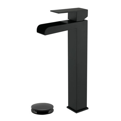 Robinet de lavabo de salle de bain à un trou avec ensemble de bonde escamotable