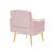 Fauteuil relaxant en velours rose avec pieds en métal - parfait pour les coins de lecture ajoutant une touche de sophistication