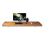 Bureau flottant rectangulaire en bois massif Burlywood-24845811