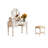 35.43"American-style minimalist white solid wood dressing table