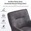 Fauteuil rembourré avec roulettes de 25,5 po Anya pour la salle à manger ou le bureau personnel-1902243796