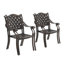 Chaise de salle à manger d'extérieur empilable avec coussin (ensemble de 4)-1046479788