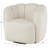 Polyester Arched Swivel Cream Accent Chair