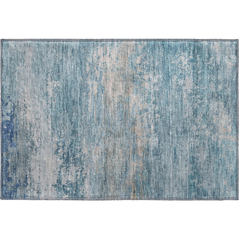 Tapis abstrait lavable à la machine de qualité supérieure Mayfield AMF2071, Ciel, 1 pi 8 po x 2 pi 6 po