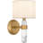 Sirenuse 1-Light Brushed Weathered Brass Wall Sconce
