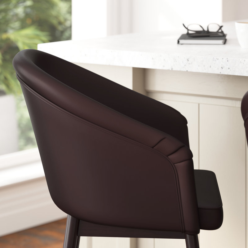 Tabouret de comptoir 26,25 po, Tabouret de bar (siège d'une hauteur de 30 po), Brun