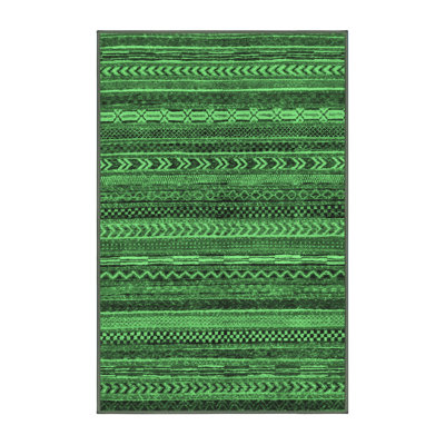 Washable Geometric Indoor Rug