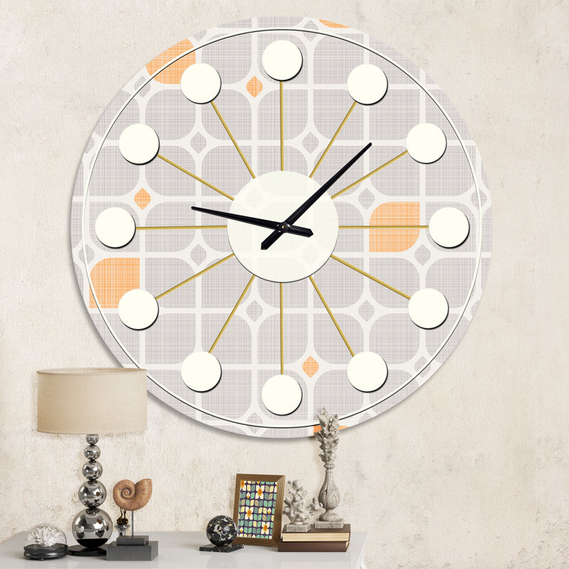 Horloge murale rétro Mid-Century, Moyenne