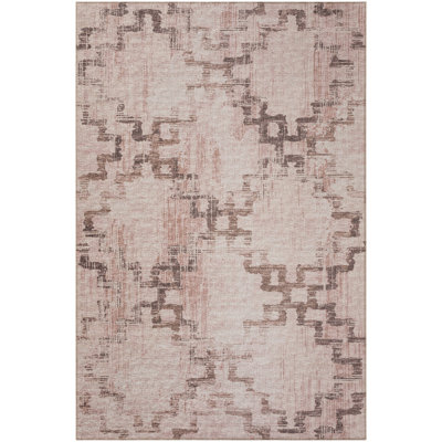 Tapis brun tissé à la machine Ancier
