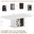 Modern Dining Table For 4 To 6, White Rectangle Kitchen Table With Storage, Wooden Pedestal Dining Room Table With Fridge Space-57733503-57733502