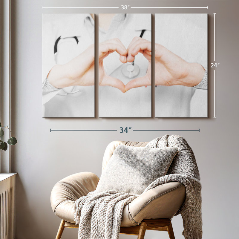 Impression romantique sur toile, H 24 po x l 38 po x P 1,25 po