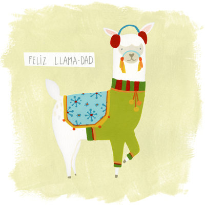 Fa-La-La-La Llama III - Wrapped Canvas Print