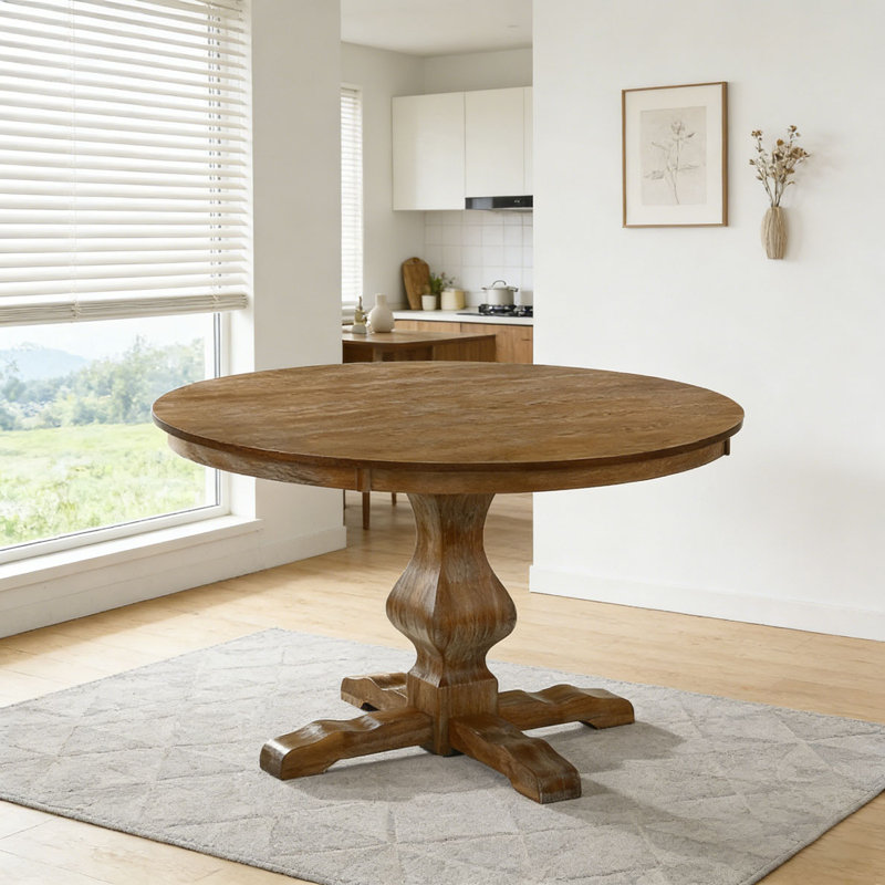 Table à manger ronde, Naturel