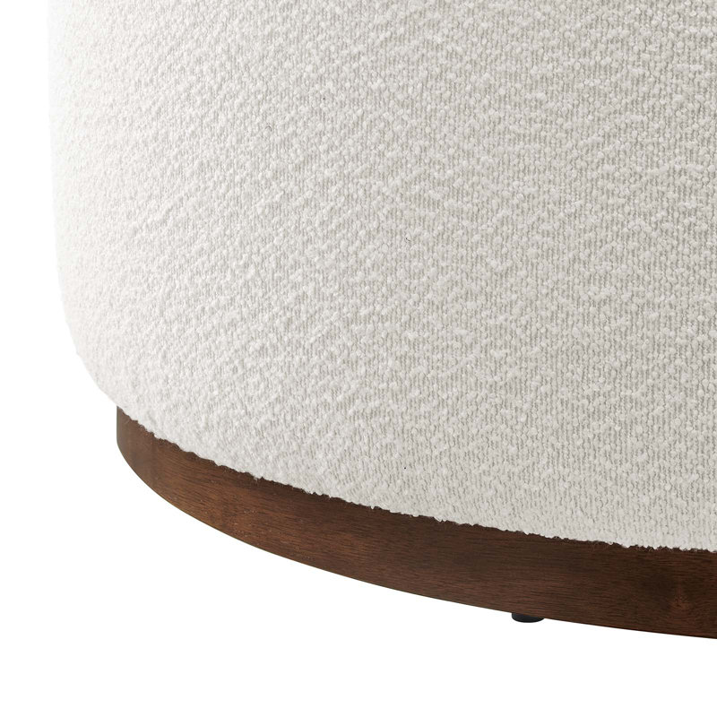 Modway Tilden Upholstered Ottoman, Off White Fabric