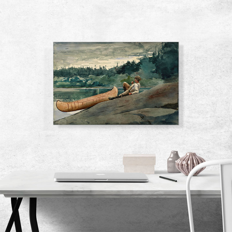 «The Guide 1895» par Winslow Homer, reproduction d'art sur toile tendue, H 18 po x l 26 po x P 1,5 po