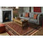 Tapis rouge/brun en laine wheeler Cirro-4240510